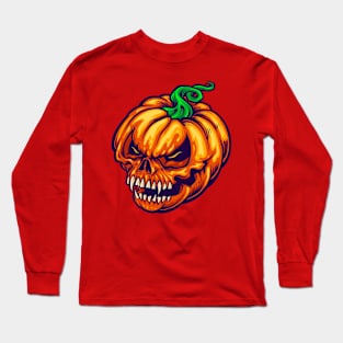 skull pumpkin Long Sleeve T-Shirt